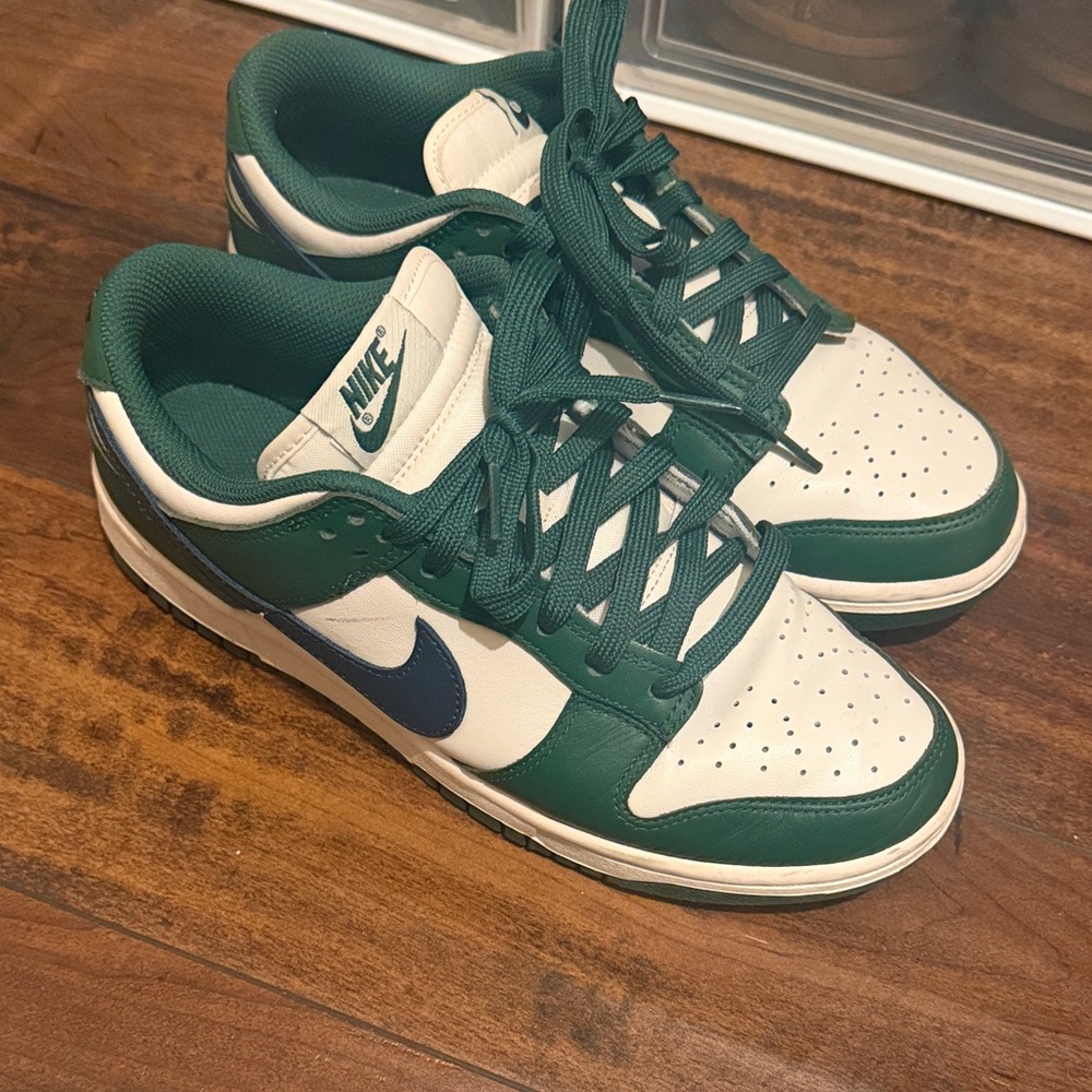Nike Low Top Sneakers in White, Green & Blue